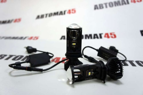 LTway  светодиодные лампы LED линза модуль 2шт H4 12В 30W 5000K 6000Lm с обманкой гар 8мес фото 2