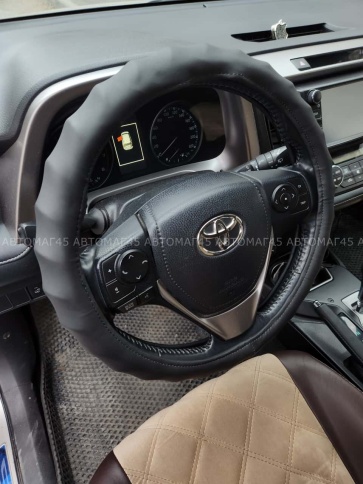 Maximal  оплетка руля экокожа гладкая черная размер 37-39см JJ-74-BL  фото 2