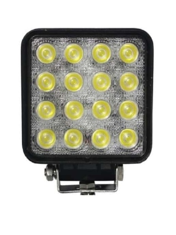 C2R Светодиодная фара 10,5см рабочий свет 16 диодов 48Вт 12В квадрат 1шт гарантия 1 месяц фото 2