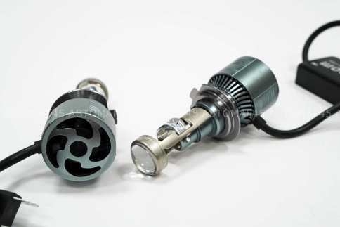 Ruzoom A80P светодиодные лампы LED линза модуль 2шт H7 12В 60W 6000K 6000Lm гарантия 6 мес фото 3