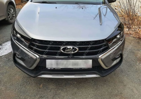 Реснички накладки на фары Lada Vesta Лада Веста 2шт    фото 3