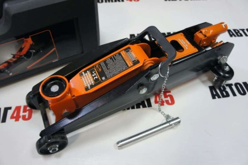 Автодело  домкрат 2,5т гидравлический подкатной с фиксатором кейс высота 140-380мм    фото 6