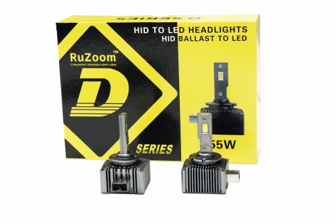 Ruzoom светодиодные лампы LED 2шт D1S 12В 55W 5500K 6000Lm гарантия 6мес    фото 1