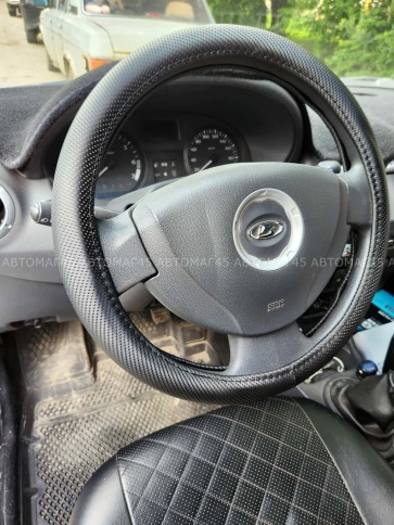 SALMAN  оплетка руля M экокожа (карбон) 36-38см  GYC-36  фото 1