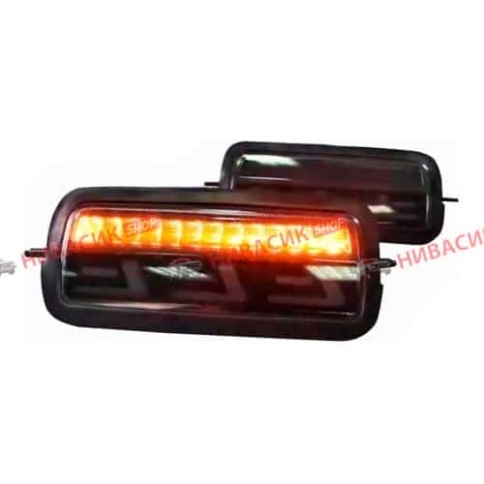 TLT  надфарники Нива 21214 урбан бронто легенд LED бегущий под LEXUS 2шт гарантия 6 мес    фото 4