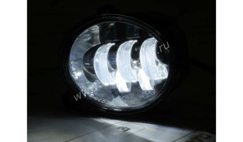 SALMAN  Фары п/туманные 5 линз Kalina Лада Granta Гранта Datsun LED 60W 4800LM 2шт гарант 6 мес фото 3