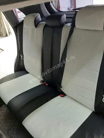 Экстрим  чехлы универсальные экокожа черный белый комплект    фото 7