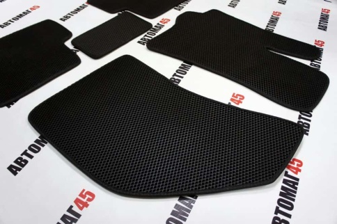 EVA ЭВА  коврики в салон Chevrolet Lanos 2005-2009г черный рисунок ромб комплект 5шт    фото 3