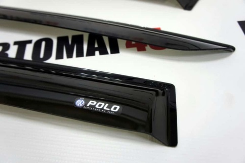 VAD  дефлекторы окон Volkswagen Polo Поло Лифтбэк 2020-2022г Skoda Rapid Рапид 2012-2023г компл 4шт фото 3