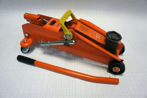 Airline  домкрат 2,3т гидравлический подкатной с фиксатором кейс высота 140-350мм    фото 4