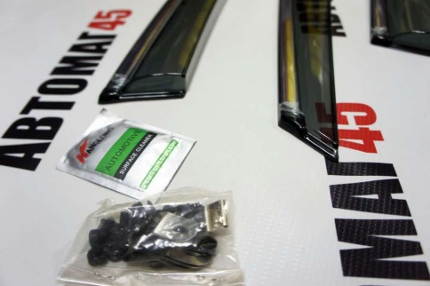 Дефлекторы окон Volkswagen Golf 7 Фольцваген Гольф 7 2012-2019г хром молдинг комплект 4шт    фото 6