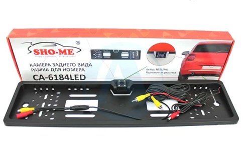 Sho-Me Универсальная камера заднего вида CA-6184LED 728*628 парковочные линии в рамке гарантия 12мес фото 1