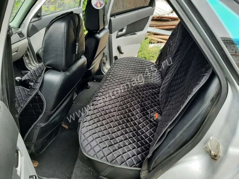 888-а  Накидки на сиденье с боками задний ряд велюр черный 2шт    фото 3