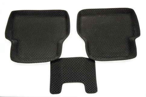 SMART  коврики в салон 3D EVA ЭВА Volkswagen Tiguan Тигуан 1 2006-2017г черные рис ромб компл 5шт фото 4