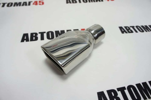 Насадка  на глушитель нержавеющая сталь цвет хром H014D    фото 3