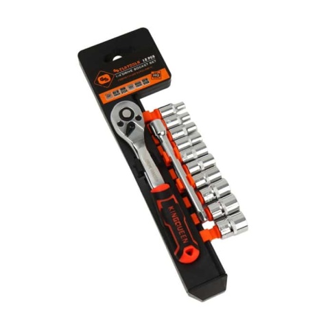 Kingqueen набор трещотка 1/4 72 зуба с шестигранными головками 12шт   фото 1