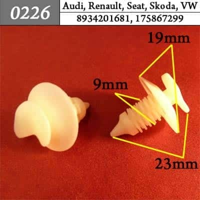 0226 Клипса пистон для Audi Renault Seat Skoda Volkswagen фото 1
