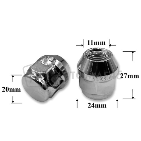 T0517 Гайка колесная иномарки М12*1,5*27 кл.21 конус закр. CH H-1707S фото 1