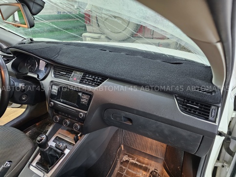 Накидка на панель Skoda Octavia A7 Шкода Октавиа А7 2013-2020г карпет Maximal фото 3