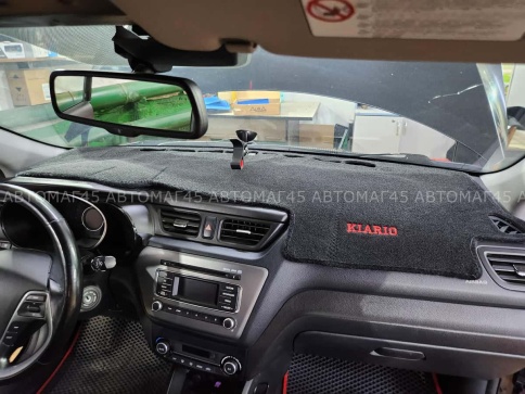 Накидка на панель Kia Rio Киа Рио 2011-2017г карпет KZ фото 5