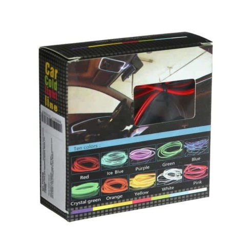 C2R Неоновая нить для подсветки салона LGX-W2 белый 2м фото 3