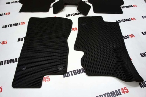 EVA ЭВА  коврики в салон Volkswagen Jetta 2010-2019г 6 поколение черные рисунок соты комплект 5шт   фото 6