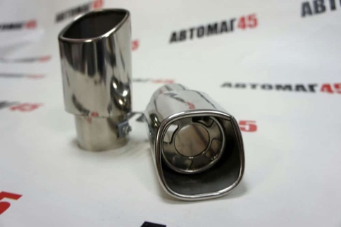 Насадка  на глушитель нержавеющая сталь прямая  D=63мм NG-011 фото 4