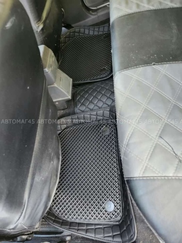 Коврики универсальные с бортиком экокожа съемный eva черный комплект 5шт    фото 8