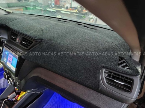 Накидка на панель Kia Rio Киа Рио 2011-2017г карпет Maximal фото 3