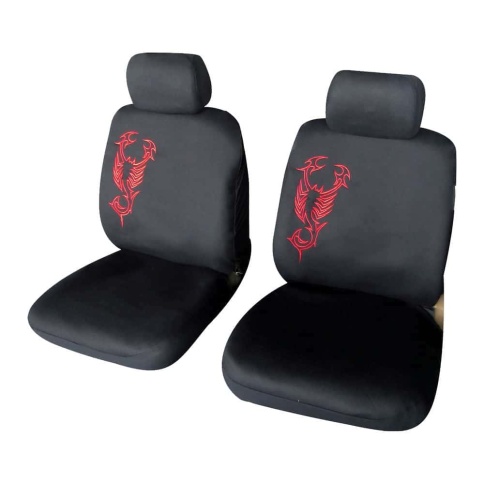 Mashinomesto чехлы майки полиэстер передние черный скорпион 6 предметов    фото 1