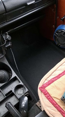 EVA ЭВА 3D коврики в салон ВАЗ 2101 2107 черные рисунок ромб комплект 5шт    фото 4