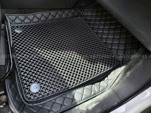 Коврики универсальные с бортиком экокожа съемный eva черный комплект 5шт    фото 14