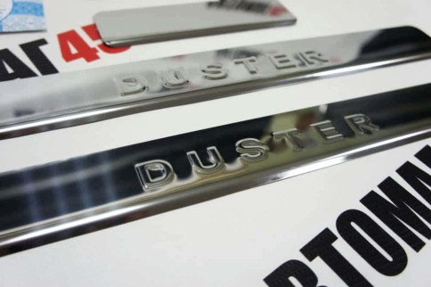 Dollex  Накладки на пороги  Renault Duster Рено Дастер 10-21г и 21-22г 1 и 2 пок 4 шт нержавейка фото 4
