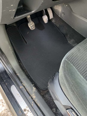 EVA ЭВА  коврики в салон Ford Focus 2 2004-2011г черный рисунок ромб комплект 5шт    фото 4