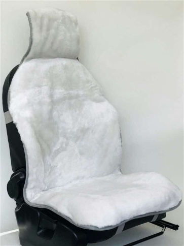 Рус Автотренд  Накидки короткий ворс мутон белый 140x55 2шт    фото 3