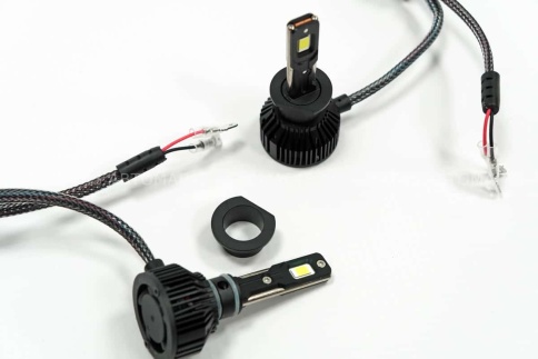 Ruzoom T55  светодиодные лампы LED 2шт H1 12В 55W 6000K 5500Lm гарантия 6мес    фото 4