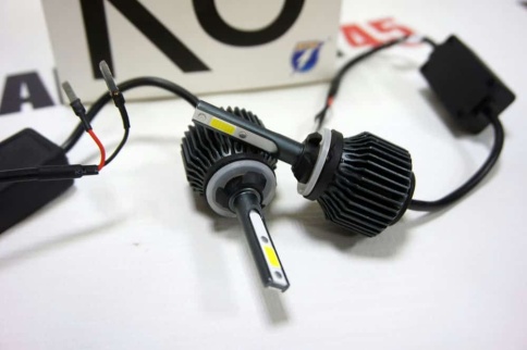 K6  чип СОВ LED 2шт H27 12Вт 30W 6000К 3200Lm гарантия 3мес    фото 2