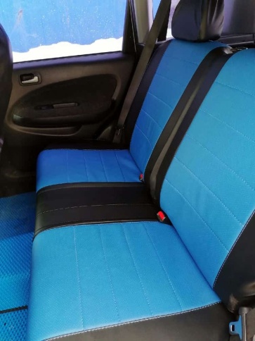 Динас  чехлы универсальные экокожа черный синий комплект    фото 7