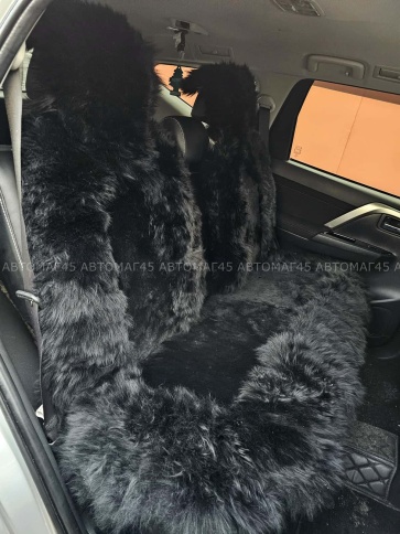 Fentow Накидки  комбинированные черный волк 142x55см комплект на салон 5шт    фото 11