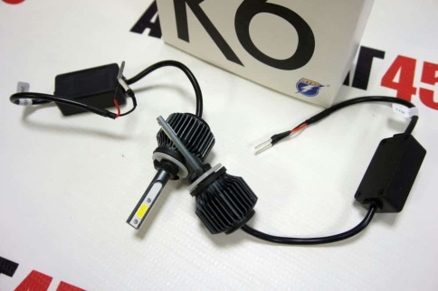 K6  чип СОВ LED 2шт H27 12Вт 30W 6000К 3200Lm гарантия 3мес    фото 4