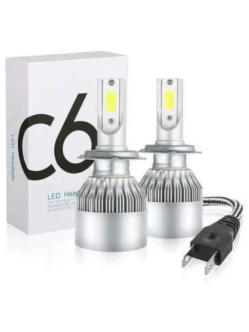 C6  чип СОВ LED 2шт H4 12В 36W 6000К 3800Lm гарантия 1мес    фото 13