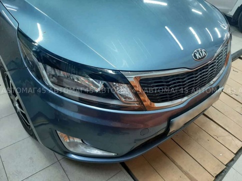 Реснички накладки на фары Kia Rio Киа Рио 2011-2015г 2шт    фото 5