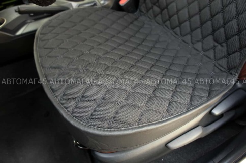 Чехлы  накидки на сиденье серия G лен черный красная нитка комплект 5 шт    фото 8