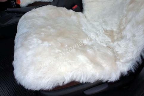 Рус Автотренд  Накидки короткий ворс мутон бежевый 140x55 2шт    фото 12
