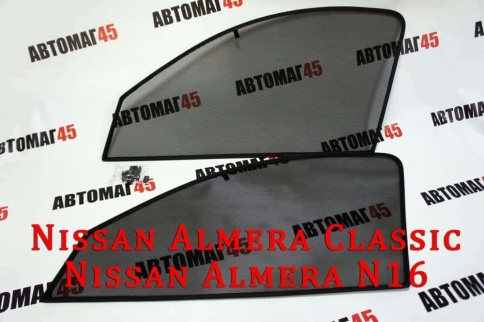 TLT  каркасные шторки на магнитах Nissan Almera Classic 06-13 Almera N16 передн 2шт стантдарт 10% фото 1