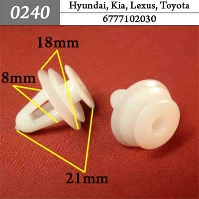 0240 Клипса пистон для Hyundai Kia Lexus Toyota фото 1