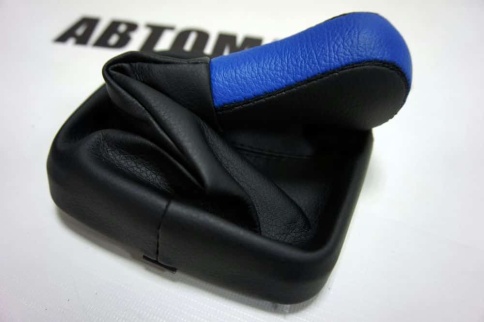 Skyway  Ручка КПП с чехлом ВАЗ 2113 2114 2115 экокожа черно-синяя    фото 4