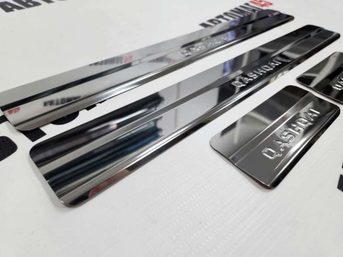 LIDER  Накладки на пороги  Nissan Qashqai Ниссан Кашкай 2006-2013г 4 шт нержавейка    фото 4