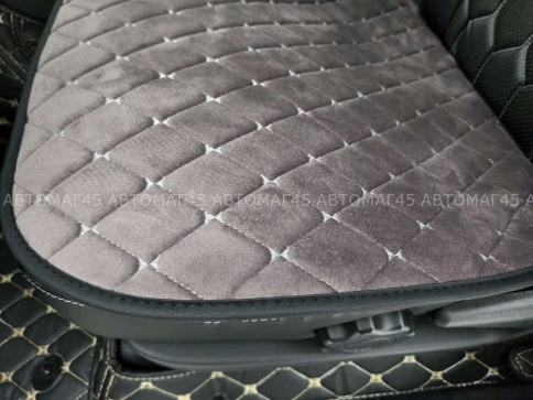 Maximal  Накидка на сиденье на силиконе велюр серый 55 x 50 см 1шт    фото 3