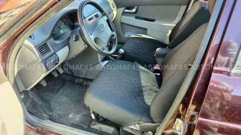 Авточехлы  ВАЗ 2110 Приора седан до 2014г жаккард черный с красной ниткой ромб Барс    фото 13